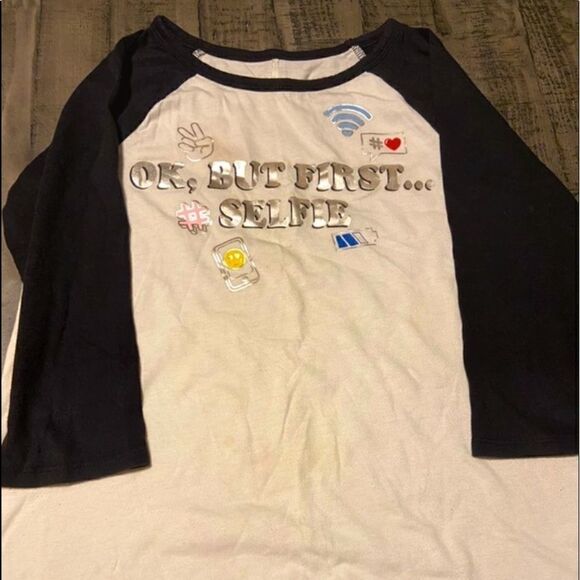 Girls justice 3/4 sleeve top - Picture 1 of 3